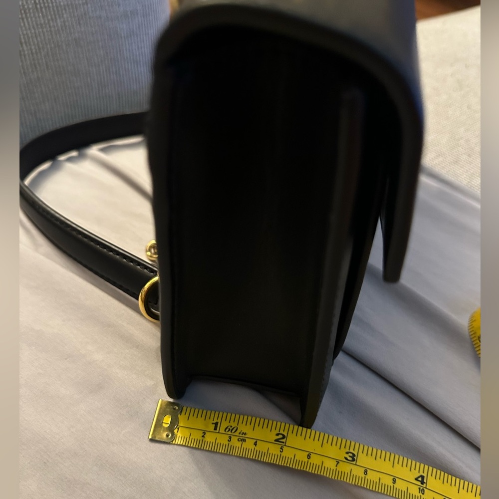 JW PEI Bag - Envelope Chain Crossbody - Black with Gold Hardware - Vegan Leather - Picture 13 of 15
